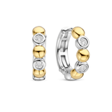 TI SENTO Bubble & Cubic Zirconia Bezel Hoops