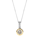 TI SENTO Cubic Zirconia Bezel Pendant on a Chain