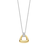 TI SENTO Bold Triangle Pendant & Cubic Zirconia Pave Necklace