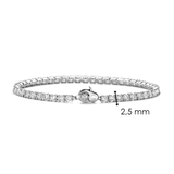 TI SENTO White Cubic Zirconia Tennis Bracelet - Large