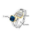 TI SENTO Gemstone & Cubic Zirconia Cluster Ring