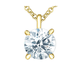 10K Yellow Gold 1.59ct Lab Grown Diamond Solitaire Pendant on a Chain