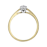 10K Yellow & White Gold .084ctw Diamond Illuminaire Pear Shape Illusion Ring