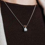 TI SENTO Twisted Pave Pendant Neklace