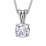 14K White Gold .41ct Canadian Diamond Solitaire Pendant