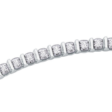 10K White Gold .50ctw Diamond Tennis Bracelet