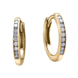 FJ 10K Yellow Gold .10ctw Diamond Huggies