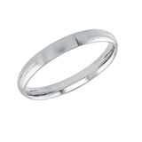 10K White Gold 3mm Size 9 Classic Finish Wedding Band