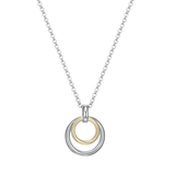 Elle "Simpatico" Gold Plated Double Circle Necklace