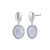 Elle "Riviere Gems" Blue Lace Agate Dangle