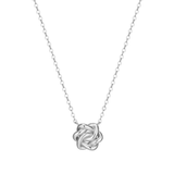 Elle "Eternal Knot" Rhodium Plated Necklace
