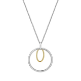 Elle "Circadia" Rhodium & Gold Plated Circle Necklace