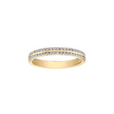 10K Yellow Gold .25CTW Double Row Pave Set Diamond Band
