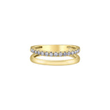 10k Yellow Gold .30ctw Canadian Diamond Double Row Open Band