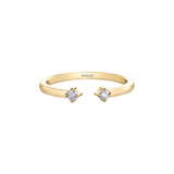 14k Yellow Gold .08ctw Canadian Diamond Open Band
