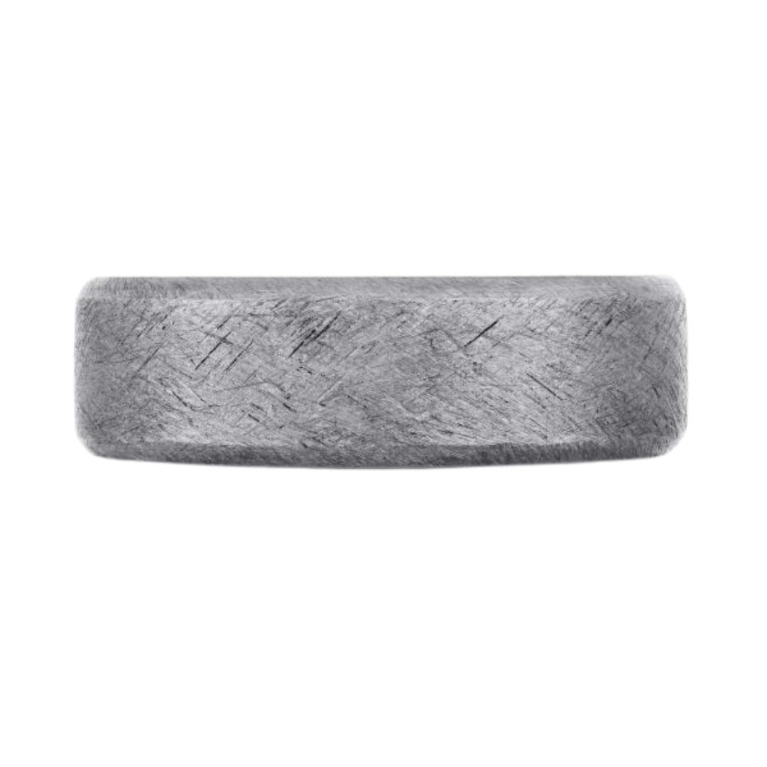 Tantalum 7mm Size 10 Grey Scratch Finish Wedding Band