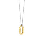 TI SENTO Yellow Gold Plated Classic Soft Oval Necklace