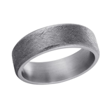 Tantalum 7mm Size 10 Grey Scratch Finish Wedding Band