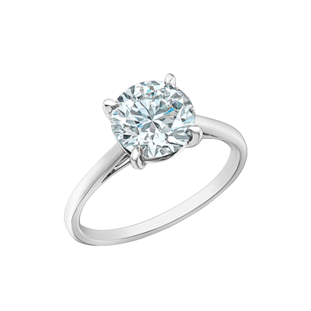 14K White Gold 2.05ct Round Brilliant Lab Grown Diamond Solitaire
