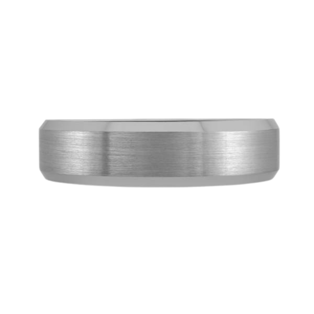Tungsten 6mm Size 10 Bevelled Edge Wedding Band