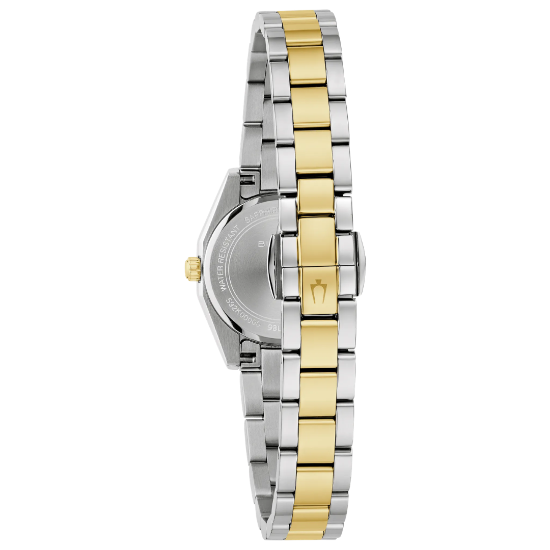 Bulova Ladies Two-Tone "Surveyor" Watch With Green Dial