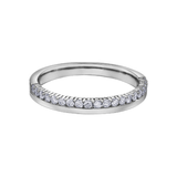 14K White Gold .33ctw Diamond Half + Half Band