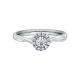 10K White Gold .204ctw Canadian Diamond Halo Ring
