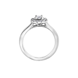 10K White Gold .204ctw Canadian Diamond Halo Ring