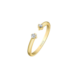 14k Yellow Gold .08ctw Canadian Diamond Open Band