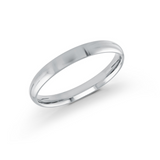 10K White Gold 3mm Size 10 Classic Wedding Band